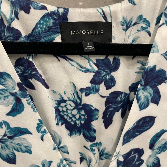 Majorelle- white and blue floral tie dress. Size Small. - Picture 2 of 4